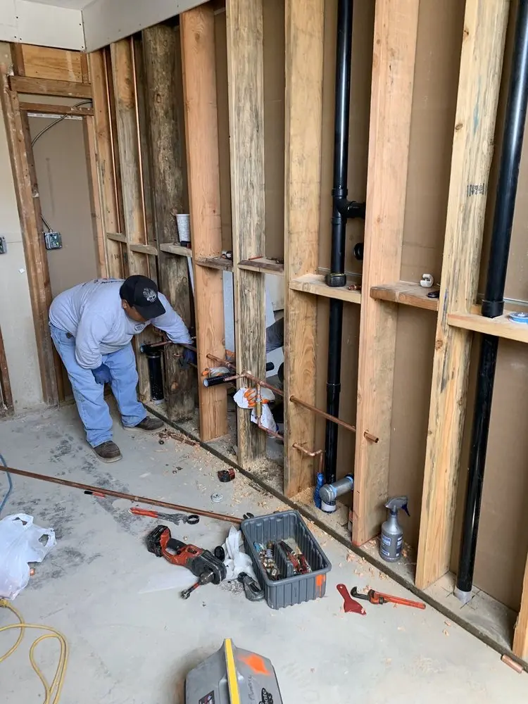 Commercial rough-in plumbing for Gas Line Repair in Knightdale